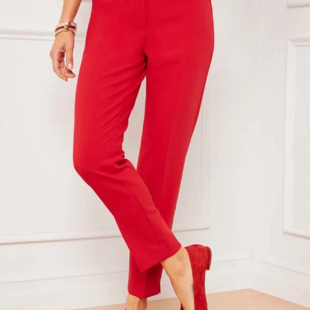 Talbots Red Straight Leg Pants